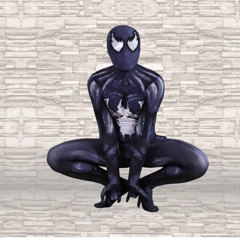 Новый симбиот человек-паук костюм Venom Детский Костюм Комбинезон Маска для