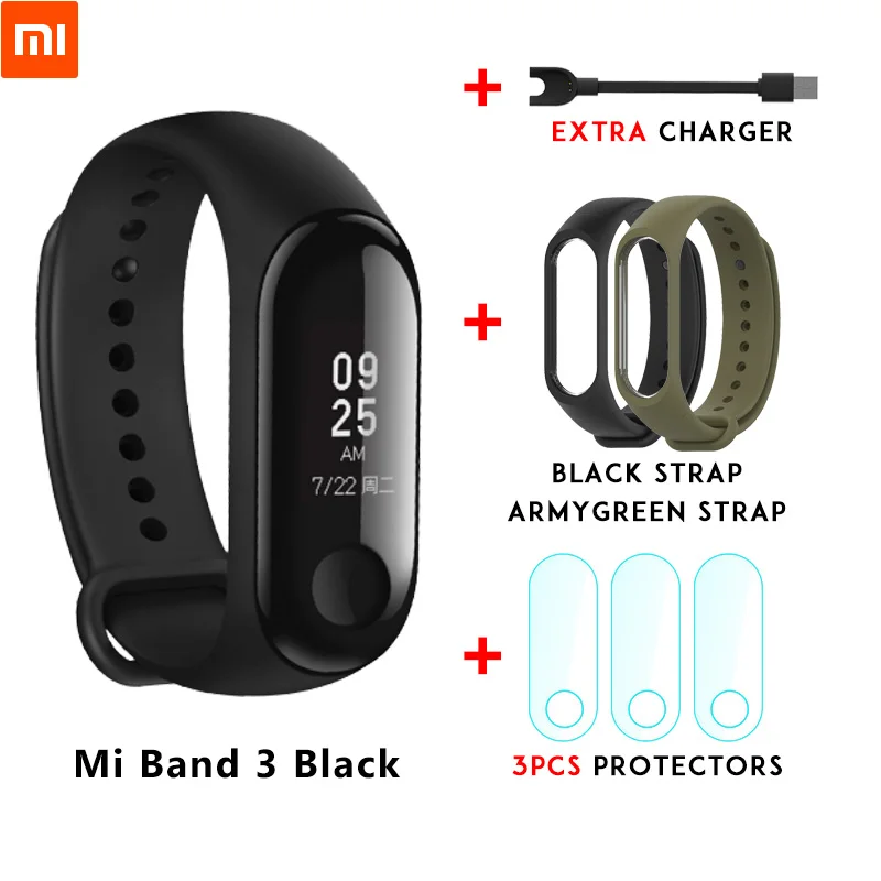 Mi band 3 n strap Xiaomi mi Band 3 mi band 3 для Android IOS фитнес-трекер монитор сердечного ритма 0,78 ''OLED дисплей тачпад Bluetooth 4,2 - Цвет: Mi band 3 n strap