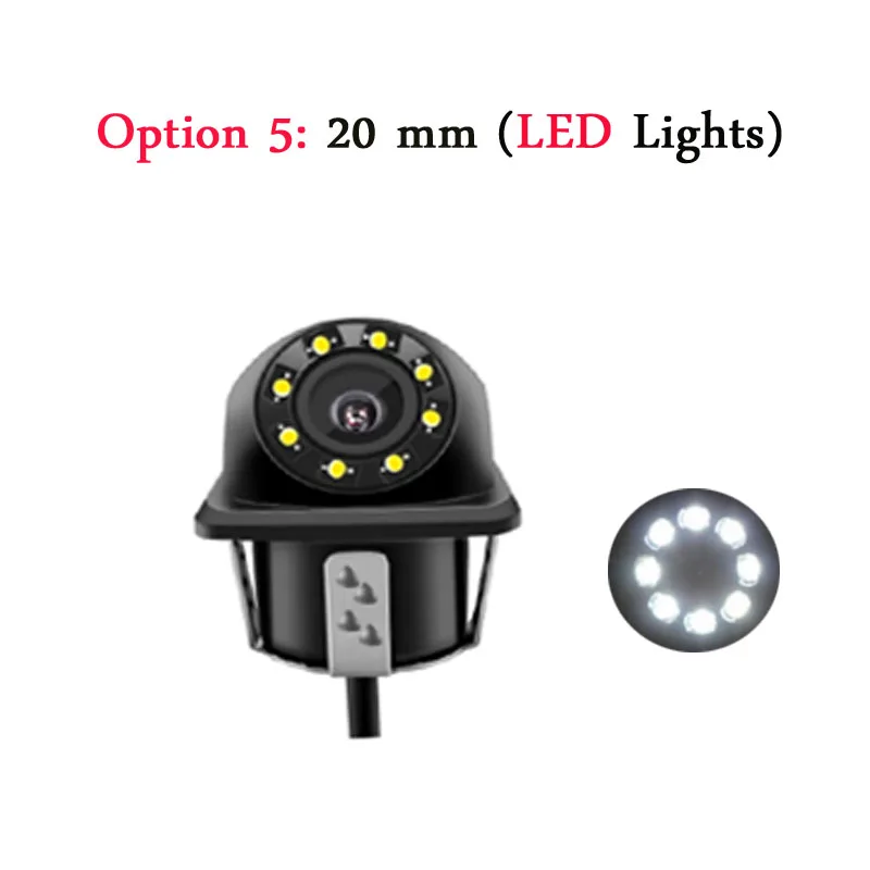 Option 5 Koorinwoo Беспроводная универсальная HD CCD Автомобильная камера заднего вида IP68 ночное видение 8 светодиодный инфракрасный свет резервный парктроник обратный - Название цвета: Option 5