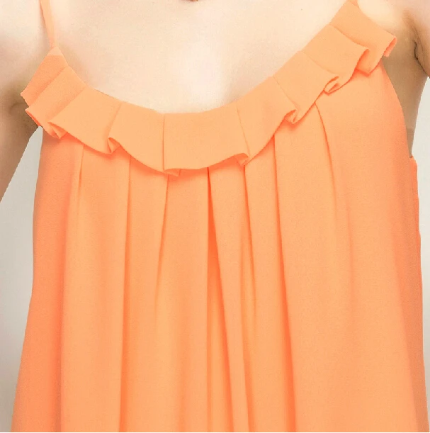 Женская блузка спагетти сексуальная шифоновая размера плюс повседневная