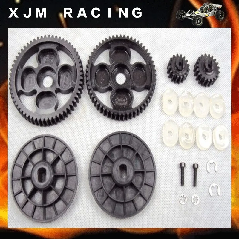 Высокоскоростная металлическая Шестерня комплект 58T/16T & amp 55T/19T spur шестерни наборы Подходит HPI Baja 5B 5T 5SC SS