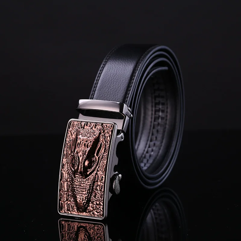 Ремень с пряжкой мужской Модный деловой ремень из искусственной кожи