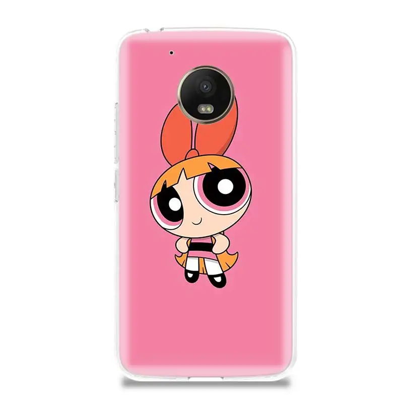 Аксессуары для девочек Powerpuff чехол телефона Motorola Moto G7 G6 G5S G5 E4 Plus G4 E5 Play X4 с узором