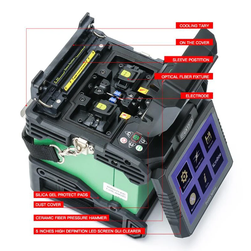 ZHWCOMM GX37 Optic Fusion Splicer FTTH Waterproof splicing machine fiber optic Welding Machine Multi Languages | Мобильные телефоны