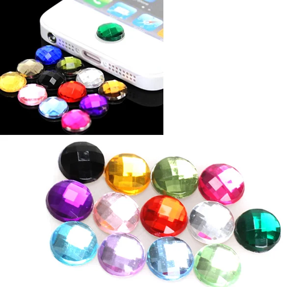 10 шт. Горный Хрусталь Bling Главная Кнопка Наклейки для Apple iPod iPhone 3GS 4 Г 4S 5 DY-fly |