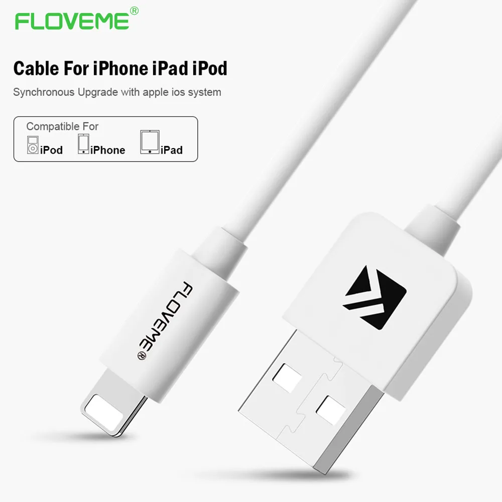 FLOVEME для IOS iPhone 7 6 USB кабель 5V 2.1A Быстрый зарядный 6S Plus 5 5S SE iPad mini Кабели с
