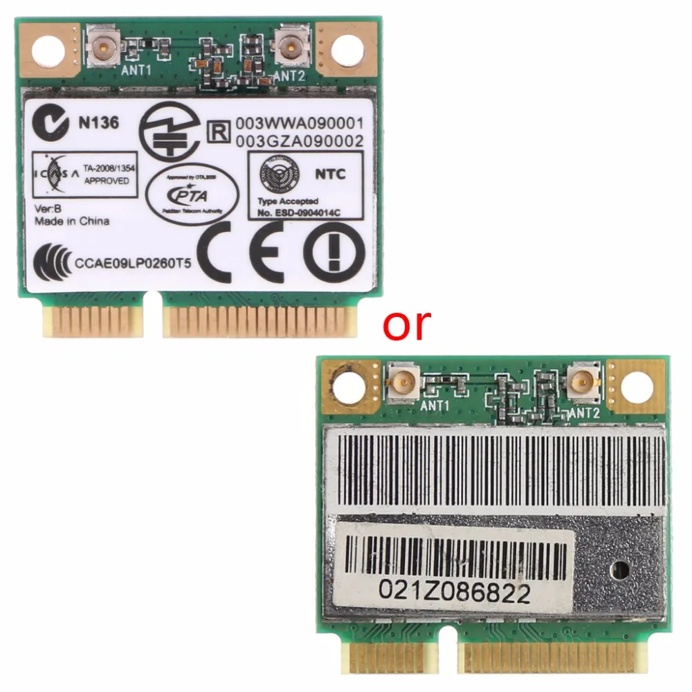 AR9285 AR5B95 полувысота Mini PCI E 150 Мбит/с беспроводной Wlan WiFi карта для Atheros C26|wifi card|wlan