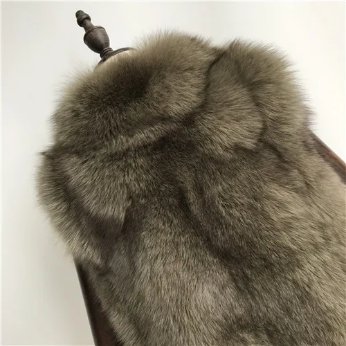 Army green Натуральный Лисий мех пальто Длинная секция женское меховое пальто зимнее роскошное Лисий Мех действительно Высокое качество пальто - Цвет: Army green