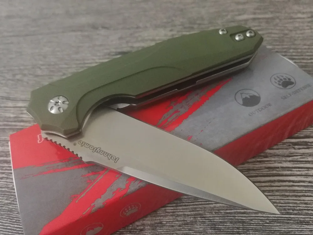 Jonnyjamie подставка для ножей Presidio 1818 маленький EDC Складной нож Черный G10 шарикоподшипник D2 стальной Походный нож для выживания s инструменты