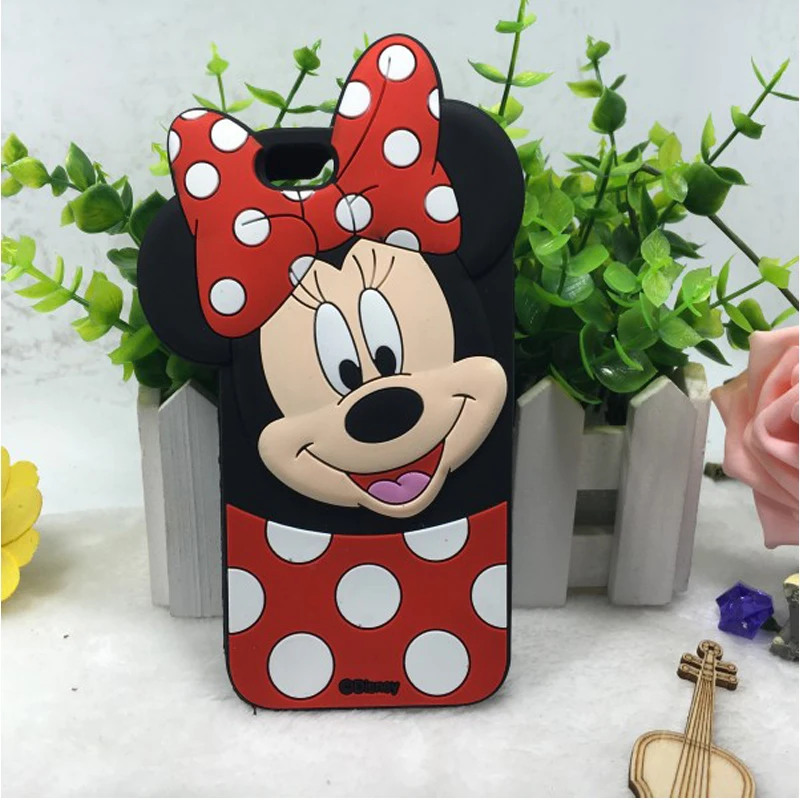 3D с Микки Маусом Минни Мышь Мягкий силиконовый чехол для Coque iphone 4 4S 5 5S SE 6 6S 4.7&quot /6S