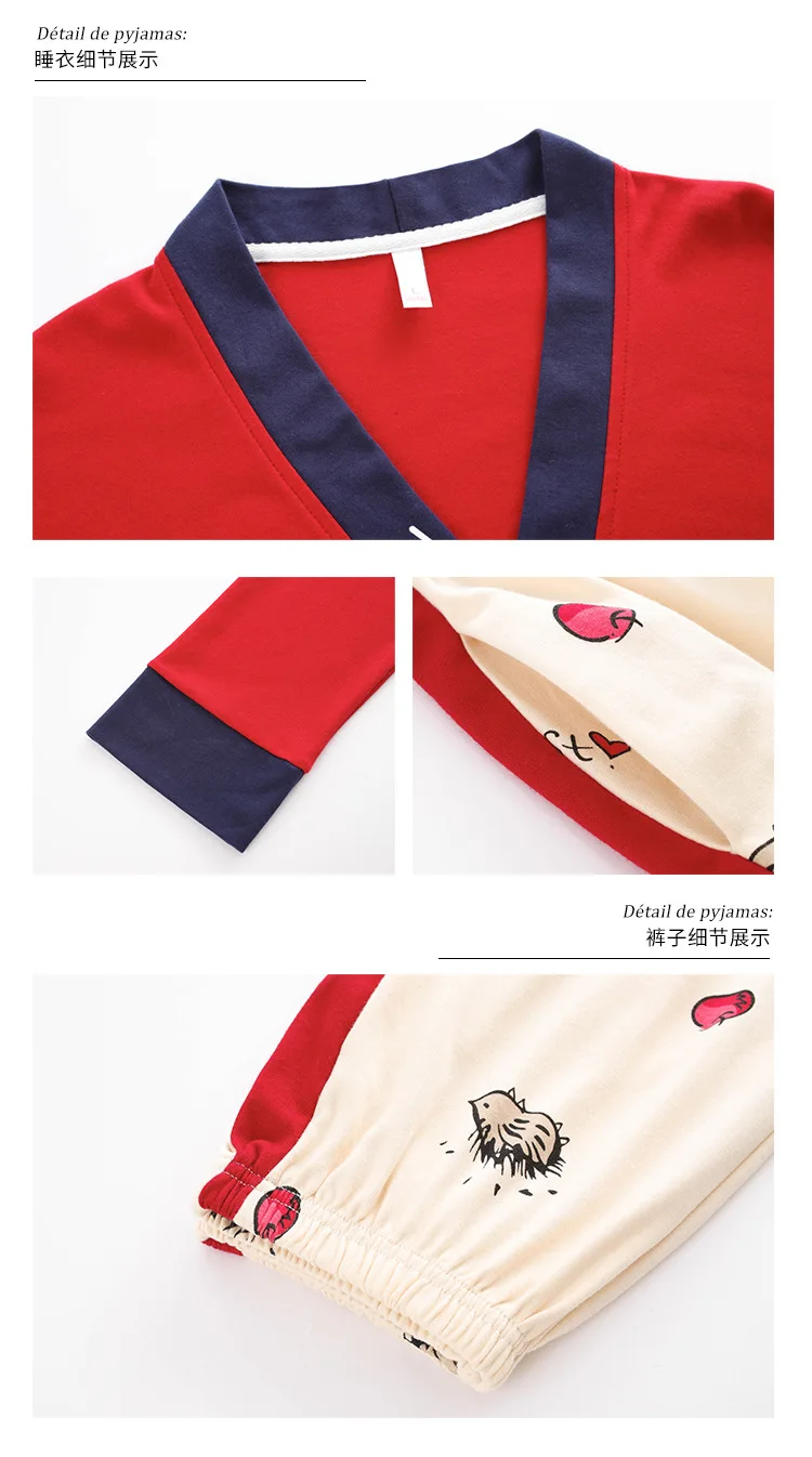 3 шт., хлопковое кимоно, ночная рубашка, пижамный комплект, японский стиль, единорог, ночное белье для женщин, длинные штаны, одежда для сна, для девушек, лето, Осень, домашняя одежда