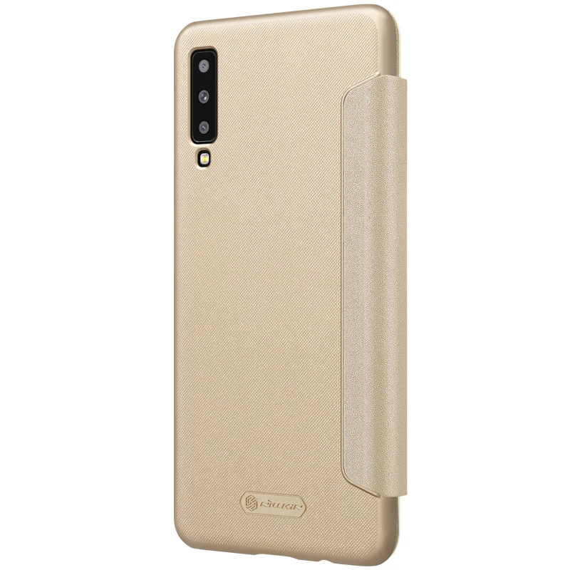 Для samsung Galaxy A7 2018 чехол NILLKIN Sparkle Роскошные Флип раскладный кожаный задняя крышка