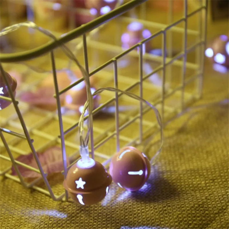 Новинка 2019 сказочные световые гирлянды Jingle bell светодиодные розовые и белые