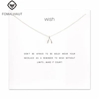 wishbone necklace wish pendant necklace clavicle chain statement necklace women jewelry best friend birthday gift