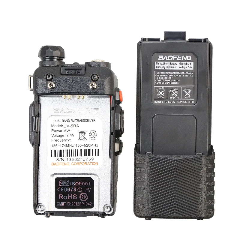 Оригинальное двухстороннее радио Baofeng VHF UHF двухдиапазонное УФ 5RA Pofung рация PTT PMR