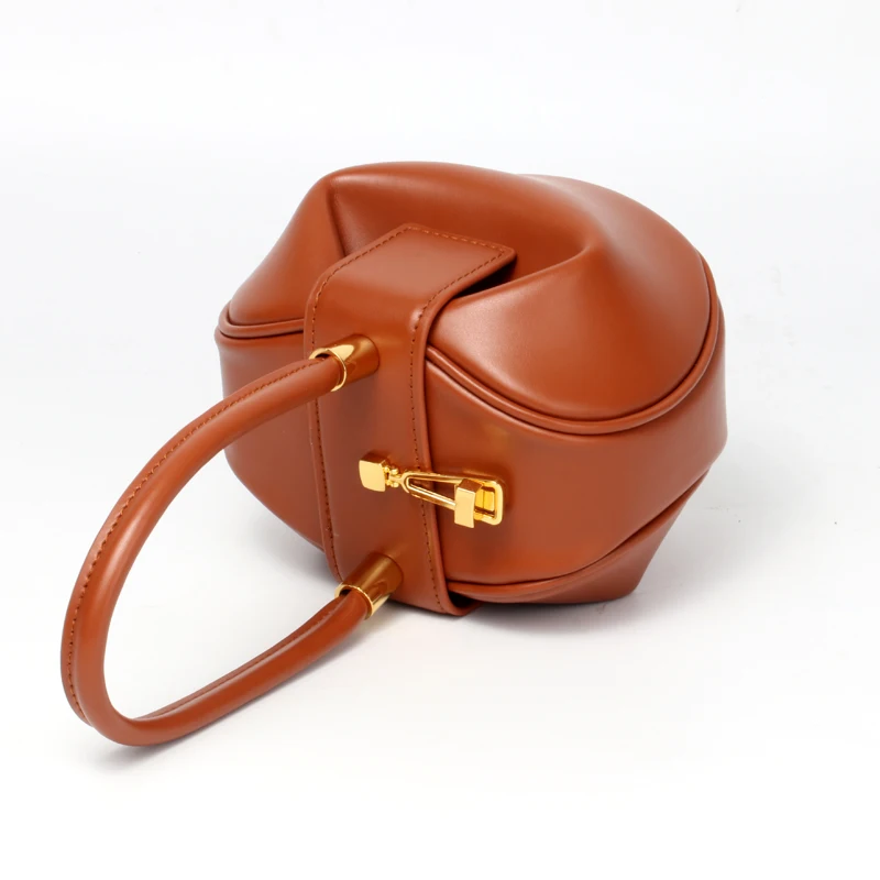 2019 New Elegant Spherical Cow Genuine Leather Bags Women Small Designer Handbags High Quality Luxury Ladies Tote | Багаж и сумки