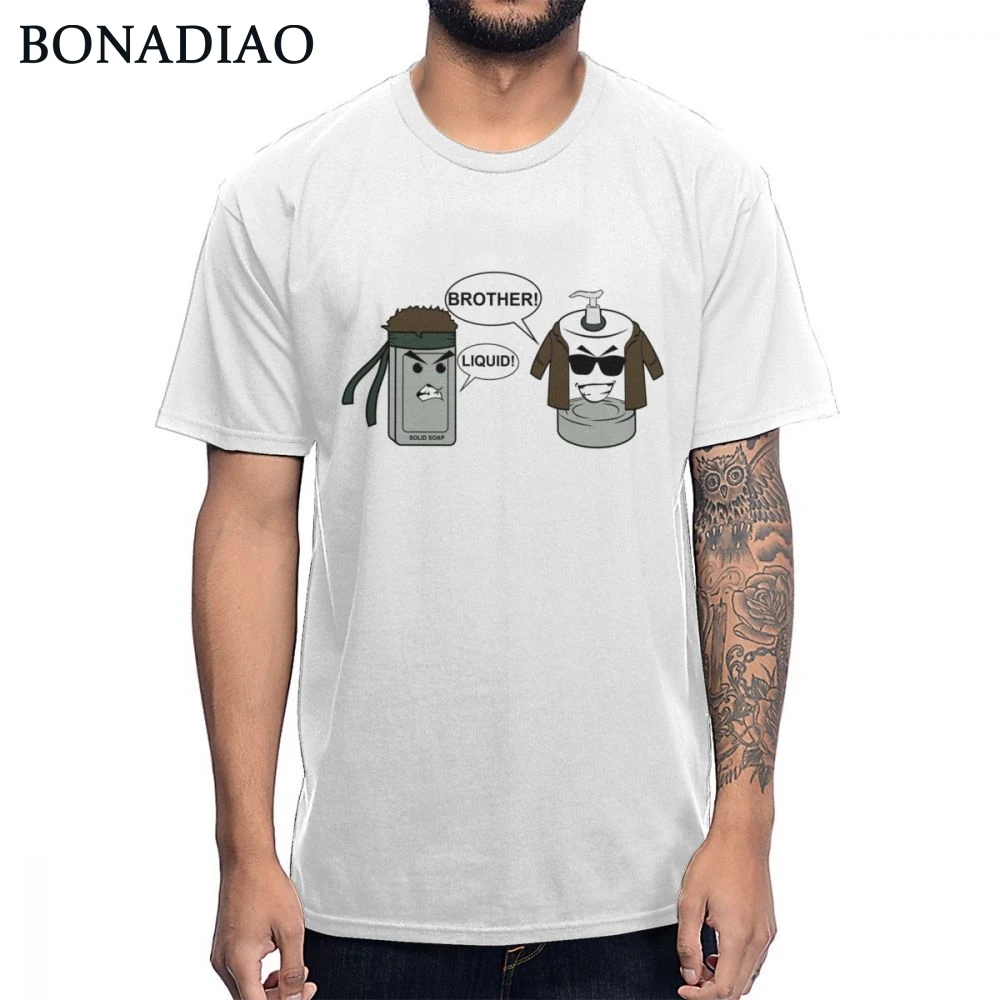 

Cotton Casual Metal Gear Solid Funny T Shirt Men's Quality Print Game Tee Shirt