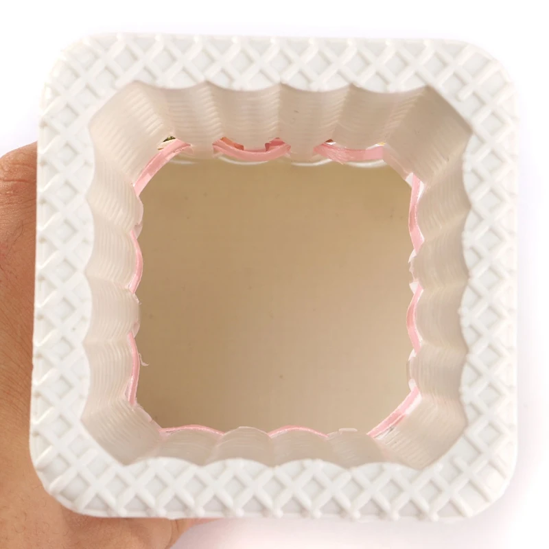 Искусственная ротанговая квадратная ваза для цветов корзина хранения