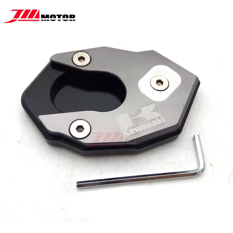 Motorcycle CNC Alunimun KickStand Side Stand Enlarge Extension Pad For Kawasaki Z650 Z900 Z1000 Z1000SX ER-6N ZX-6R ZX10R ZX16R |