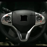 for honda hrv hr v vezel 2015 2017 abs mattecarbon fibre car steering wheel button frame cover trim styling accessories 2pcs