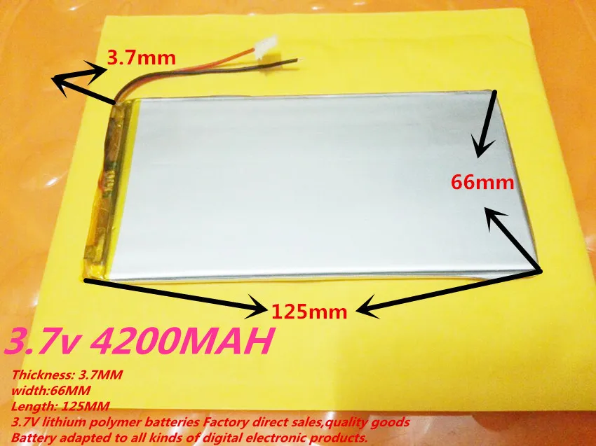 [L019] 3 7 V 4200mAH [3765125] PLIB (полимерная литий ионная батарея/SAMSUN) батарея для планшетных