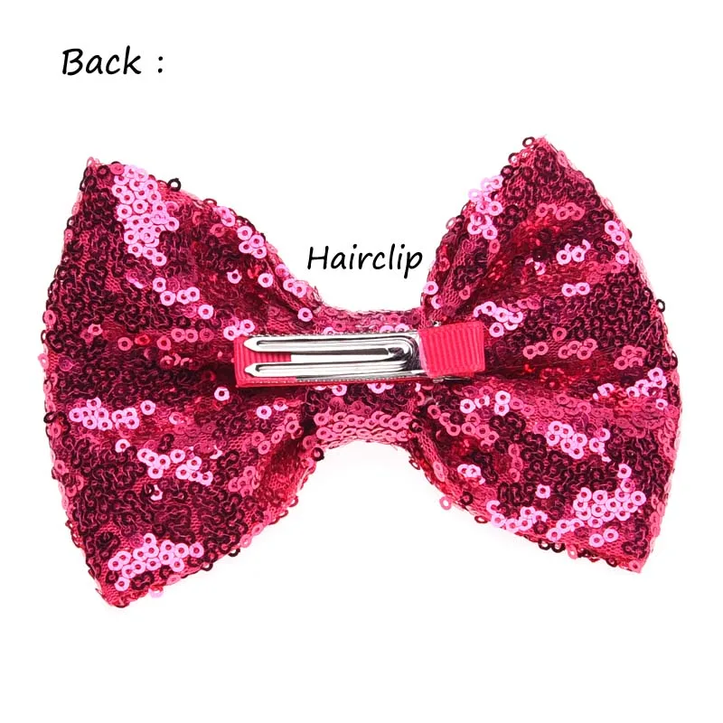 12 шт. заколки для волос с бантом и блестками|barrette for hair|glitter bowsequin hair bows |
