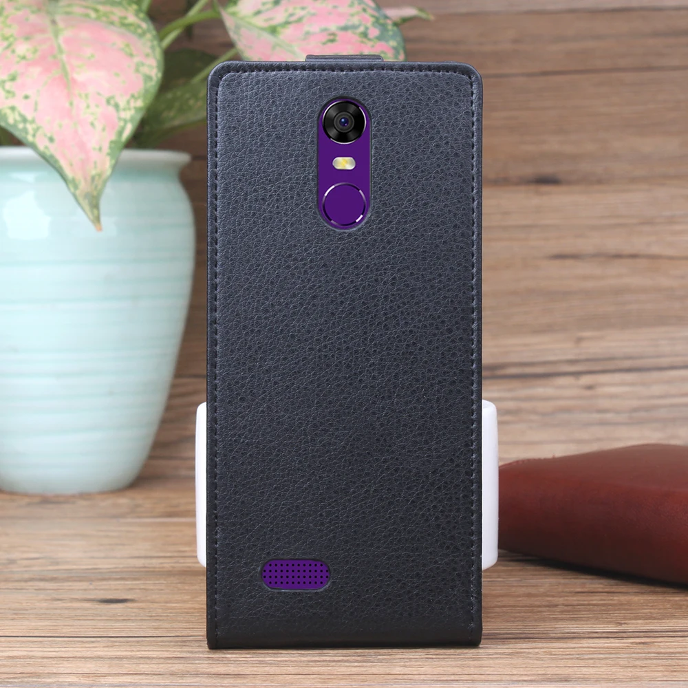 Брендовый чехол с зернистой текстурой личи для Oukitel C8 высококачественный кожаный