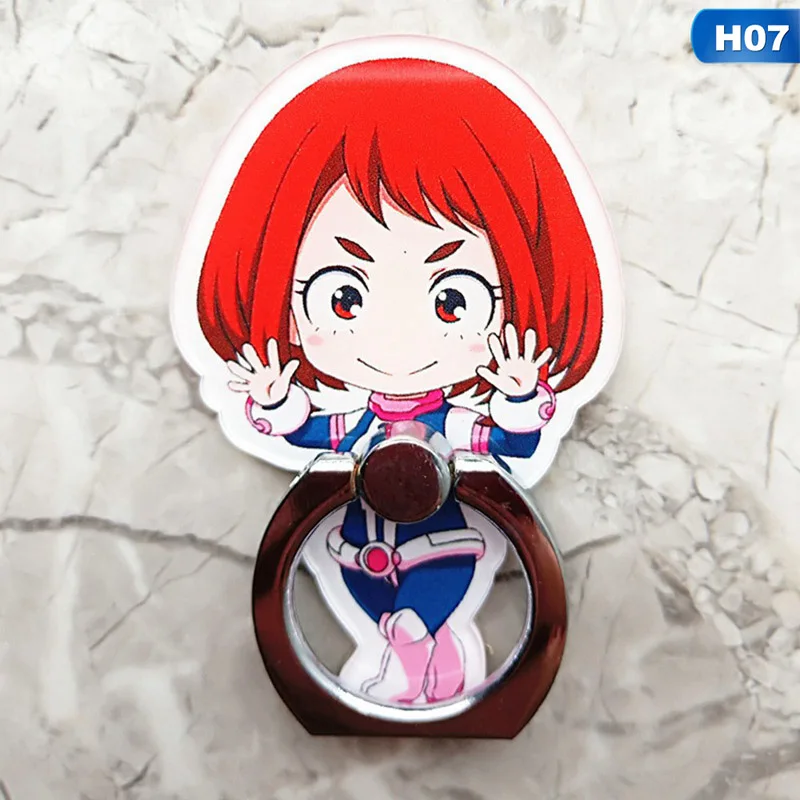 My Hero Academia All Might Bakugou Midoriya Todoroki Ring Stand Mount Holder Stent Mobile Phone Paste Stents - Цвет: PA3636H07