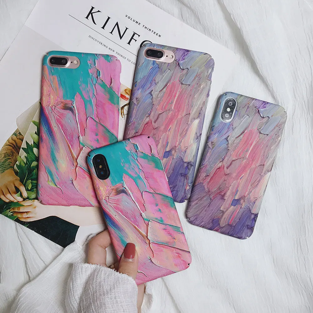Boucho для iphone X задняя крышка цветная Художественная с акварельными чернилами