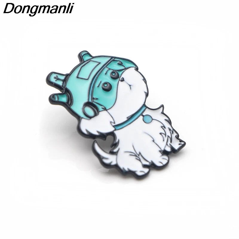 P3191 Dongmanli Рик и Морти собаки металлические эмалированные булавки и броши для женщин мужчин нагрудные булавки рюкзак сумки значок подарки