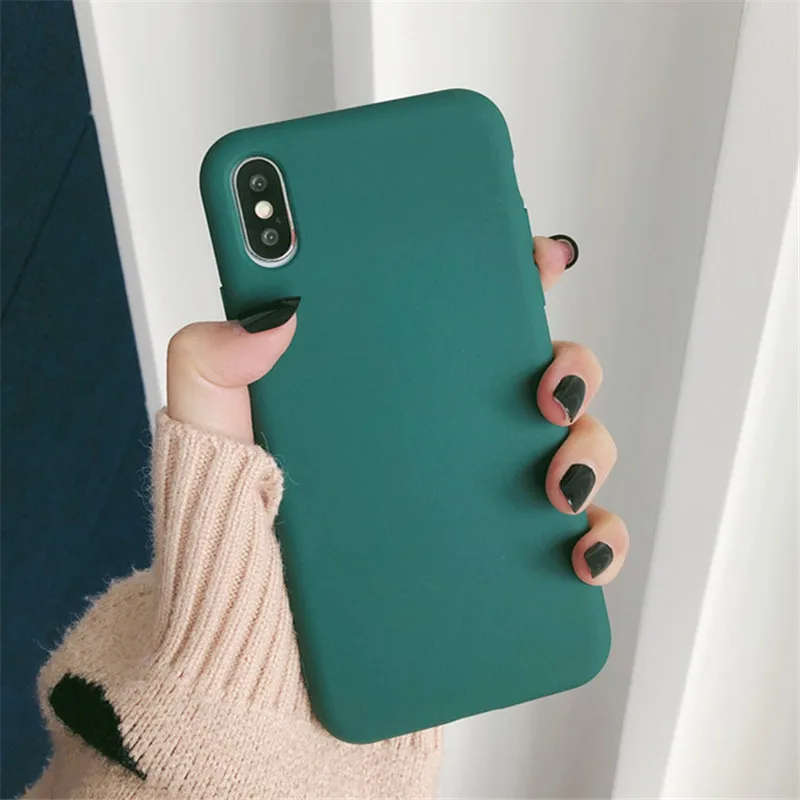 Green Силиконовый чехол, однотонный, милый, однотонный, карамельный чехол для телефона, для huawei mate 10 20 P30 P20 P10 Pro Honor 7X8 8A 8X9 10, мягкий чехол из ТПУ - Цвет: Green