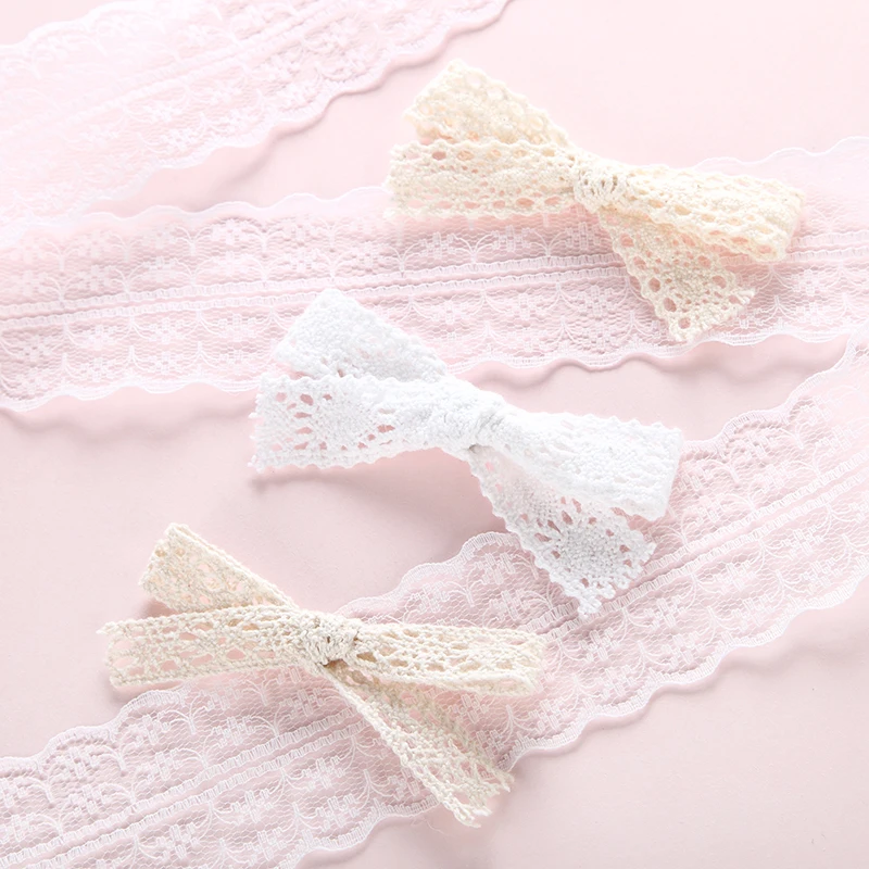 

3Pcs/lot Lace Bow Baby Hairpins Fashion Hollow Hair Clips For Girls White Barrette Handmade Bows Hair Accessories For Girls Kids