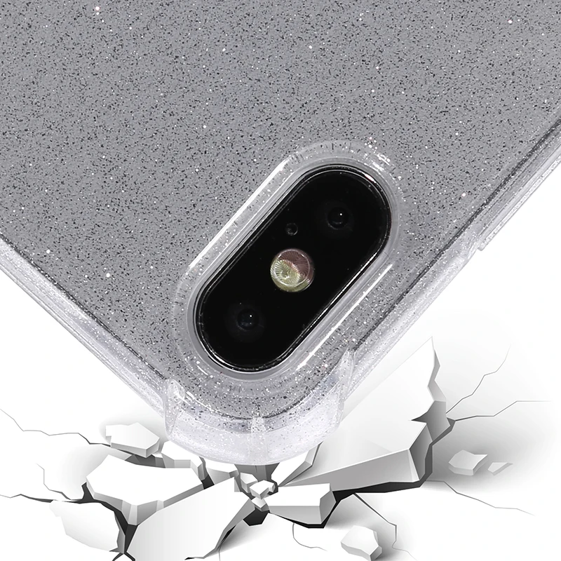 Glitter Silicone Soft Case For iPhone Xs Max XR X 5 6 s 6s 7 8 Plus 6Plus 6sPlus 7Plus 8Plus Luxury Super Shockproof Phone Cover | Мобильные