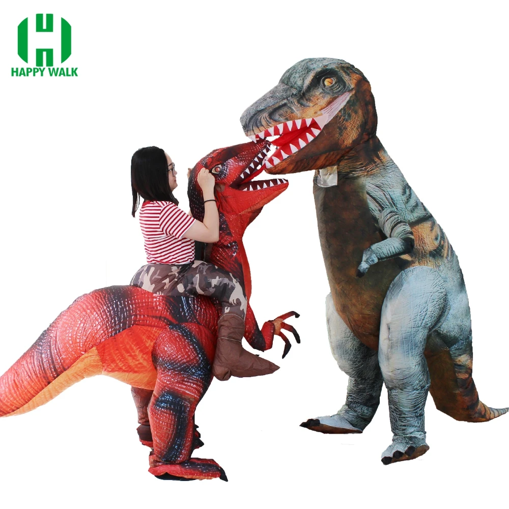 Новейший надувной костюм динозавра T-Rex, Парк Юрского периода, надувной динозавр, карнавальный костюм, костюм на Хэллоуин для женщин и мужчин