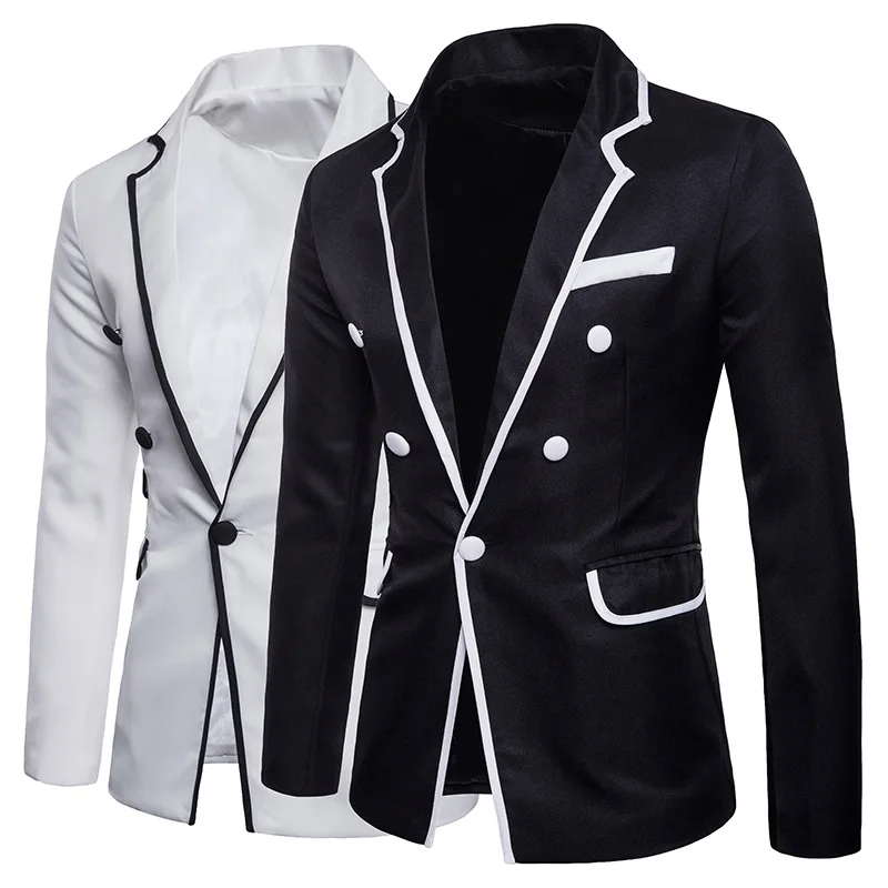 Мужская мода Slim Fit костюм Блейзер | 2018 Фирменная новинка осень мужской