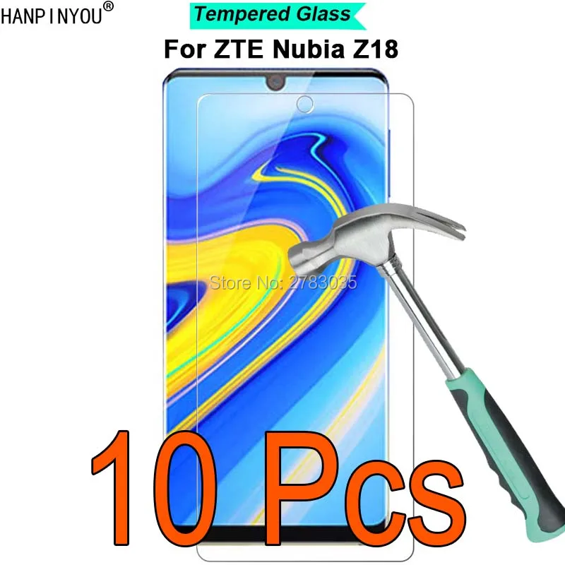 

10 шт./лот для ZTE Nubia Z18 5,99 дюйма твердость 9H 2.5D ультратонкое закаленное стекло, Защитная пленка для экрана