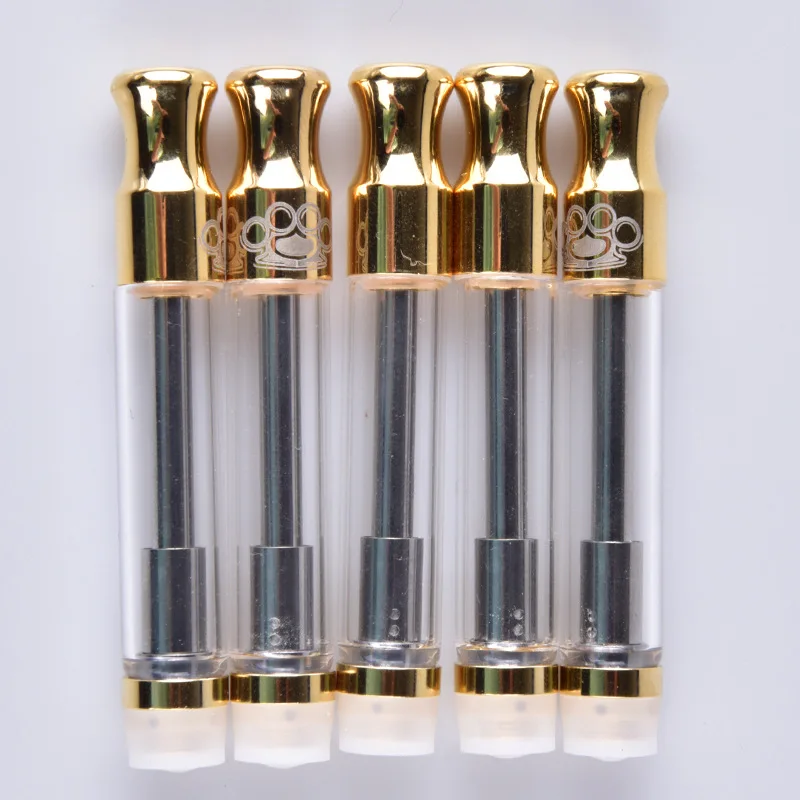 Картриджи CBD Vape ручка резервуар распылитель Pyrex стекло 0 5 мл 1 золотой бутон