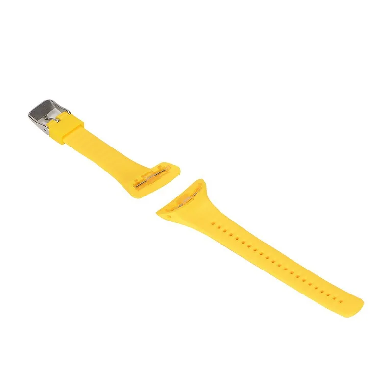 Yellow COMLYO часы браслет силиконовый каучук ремешок для POLAR FT4 FT7 часы аксессуары Замена ремня для полярные группы Прямая - Цвет: Yellow