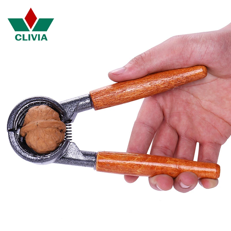 CLIVIA высокое качество орех папка крекер дерево + сплав пекан миндаль открывалка