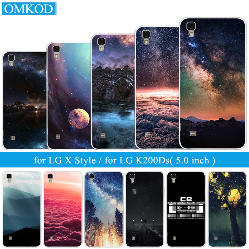 Для funda LG X Style K200DS Мягкие силиконовые прозрачные чехлы для телефона TPU звездное