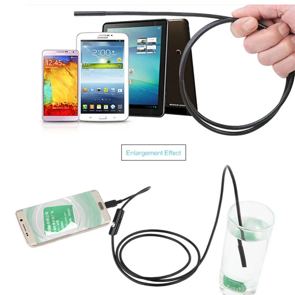 

1300000 Pixels Mini USB Cable Endoscope 7mm Focus Camera Lens Waterproof 6 LED Android Endoscope Tools 1M 1.5M 2M 3.5M 5M Types