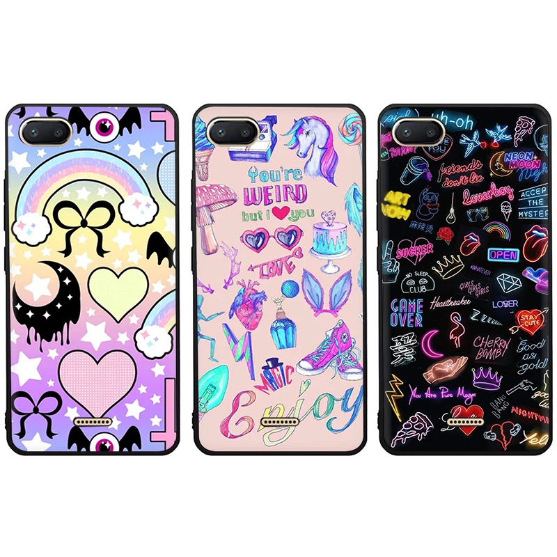 Силиконовый чехол для телефона Girly Pastel Witch Goth Xiaomi Redmi 5A 6A 5 Plus 6 Pro 7 GO Note 4X 8 GO5A