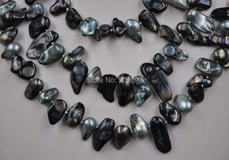 Бесплатная доставка 58 &quotдлинное черное и серое блистерное ожерелье с