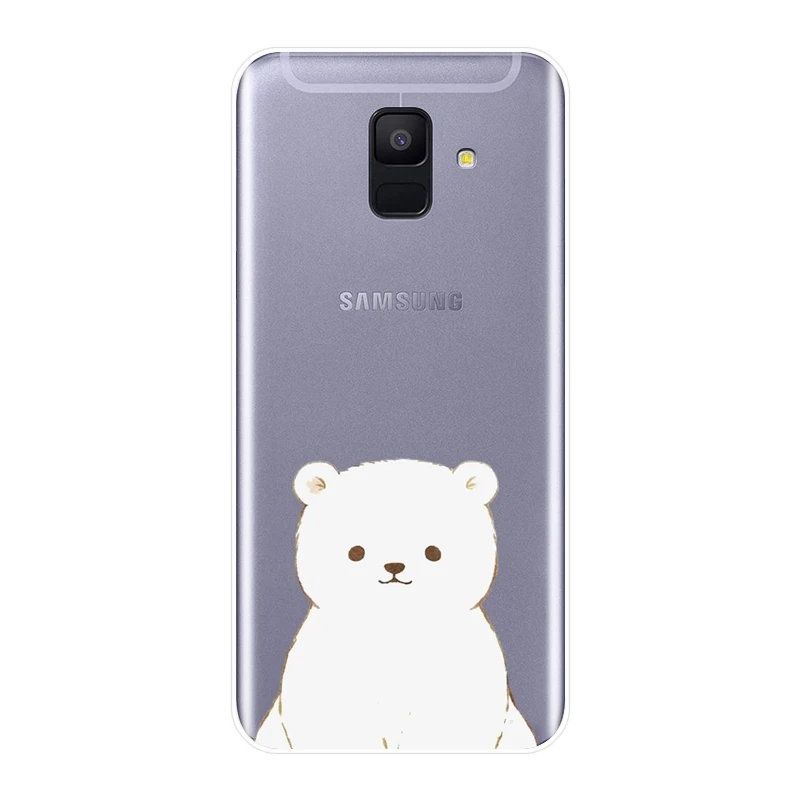 Задняя крышка для Samsung Galaxy A6 A7 A8 2018 A3 A5 2016 2017 мягкий силиконовый чехол телефона с