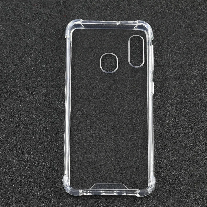 50PCS/LOT Shockproof Clear Transparent PC Back TPU Bumper Scratch Protection Case Cover for Samsung galaxy A20E | Мобильные телефоны
