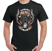 rebel and pride mens biker t shirt motorbike motorcycle bike chopper indian mc