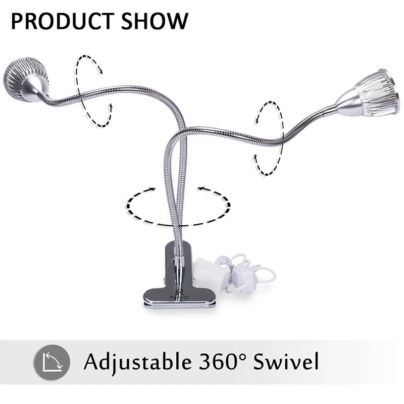 Полный спектр 10 Вт Led Grow Light 360 градусов гибкий держатель лампы клип Светодиодная