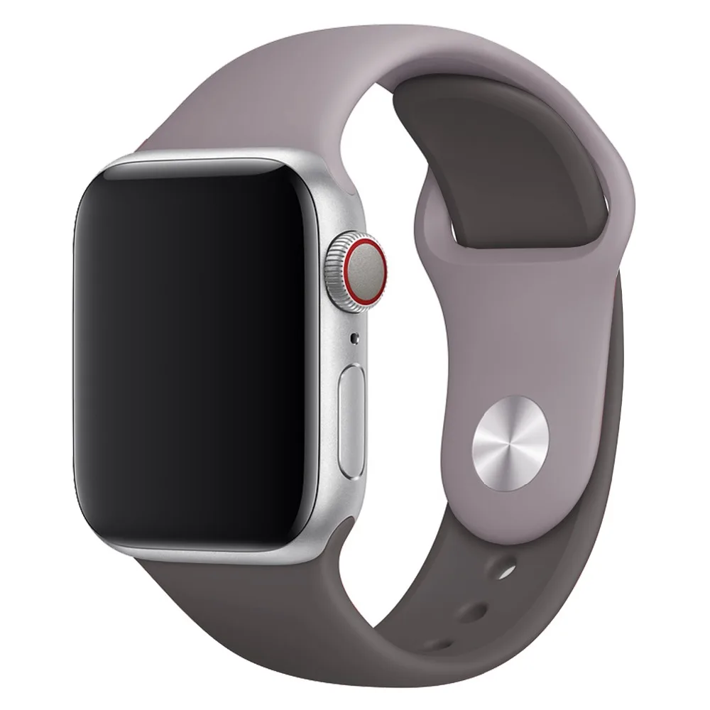 Для iWatch ремешок цветной мягкий силиконовый для Apple Watch серии 4/2/1 двухцветный 38 40 мм