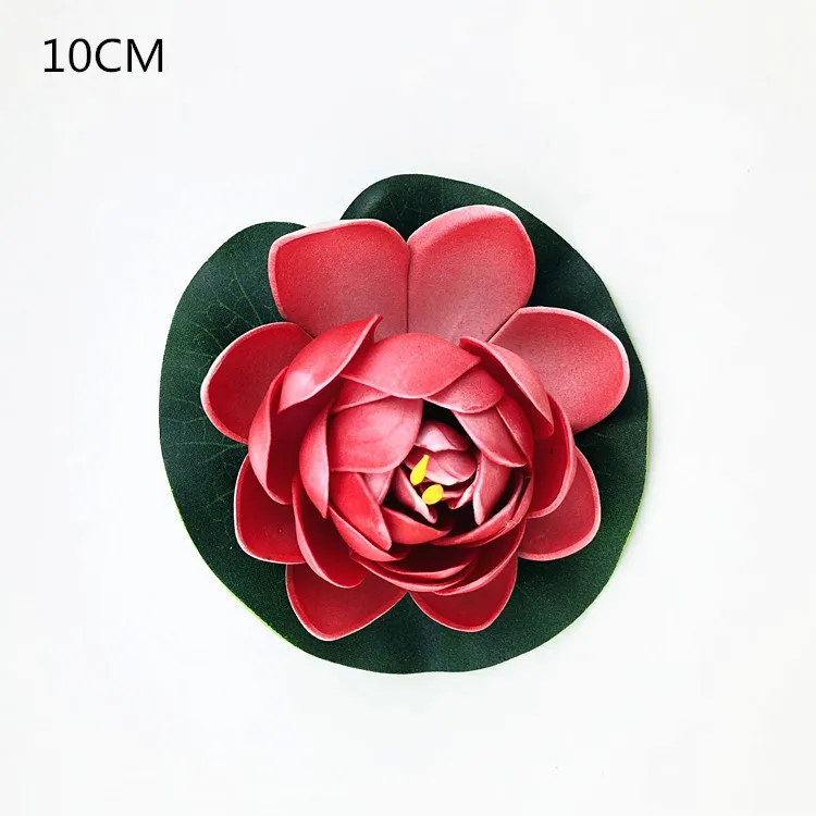 red 1 шт., 10 см, плавающий цветок лотоса, искусственные цветы, свадебные, вечерние, для дома, украшения, сделай сам, водяная Лилия, для свадьбы, искусственные растения - Цвет: red