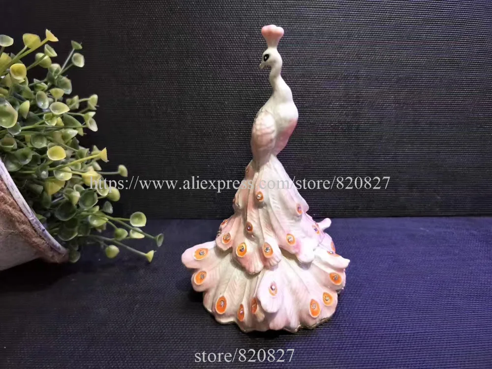 Симпатичная Павлин откидной оловянный шкатулка для безделушек подробнее о